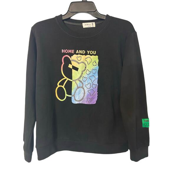 Bear Sweatshirt Graphic Crewneck Pullover Jacket - Picture 1 of 5